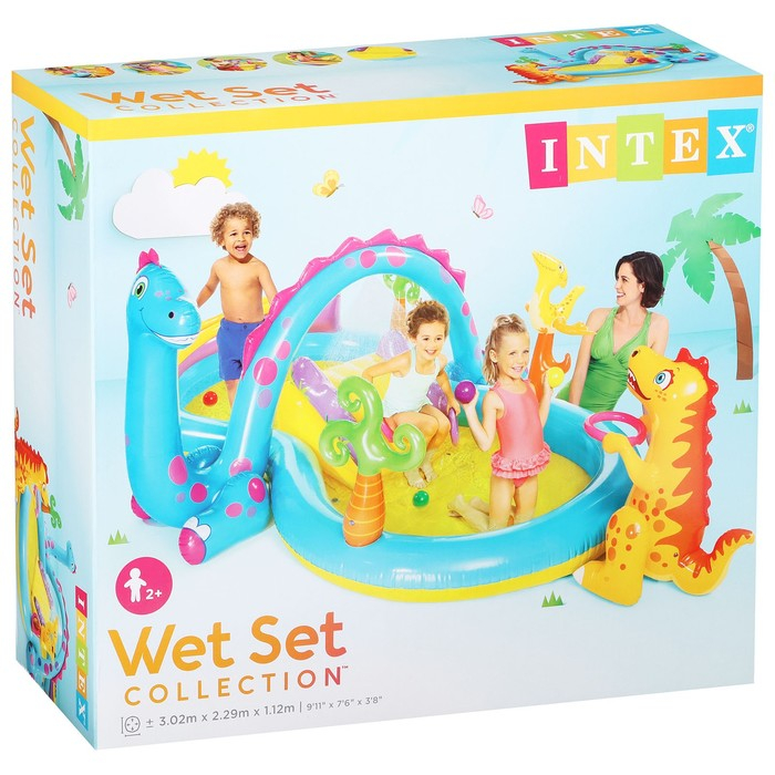Игровой центр «Динозавр», с распылителем, 302 х 229 х 112 см, от 2 лет, 57135NP INTEX Игровой центр «Динозавр», с распылителем, 302 х 229 х 112 см, от 2 лет, 57135NP INTEX