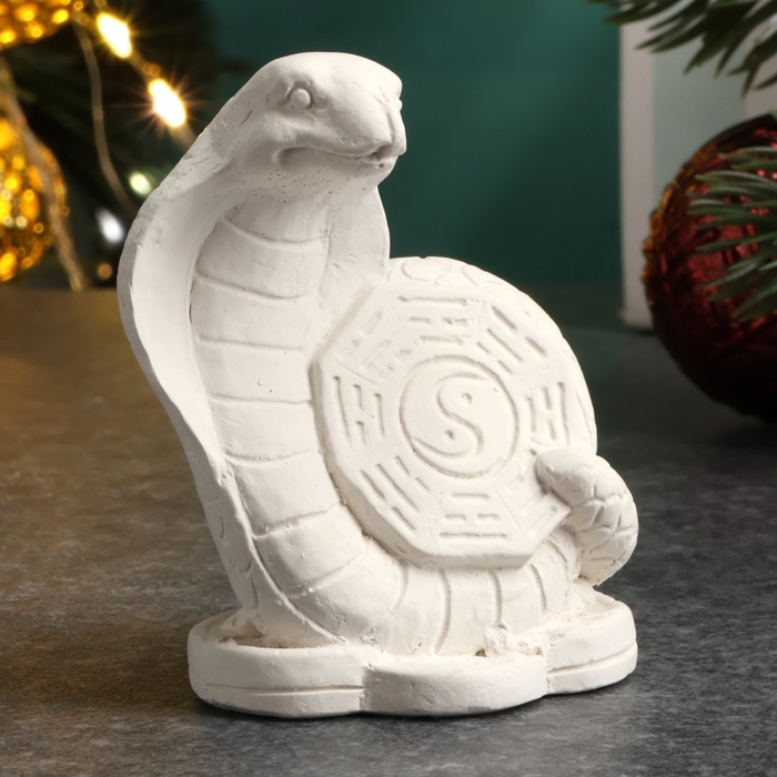 Новый год. Символ 2025. Фигура для раскраски  Новый год. Символ 2025. Фигура для раскраски "Змея Инь-Ян" 6х5х4см