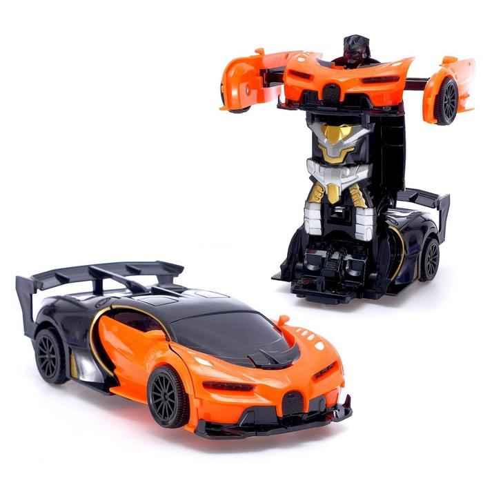 Робот радиоуправляемый «Спорткар», трансформируется, работает от батареек, цвета МИКС