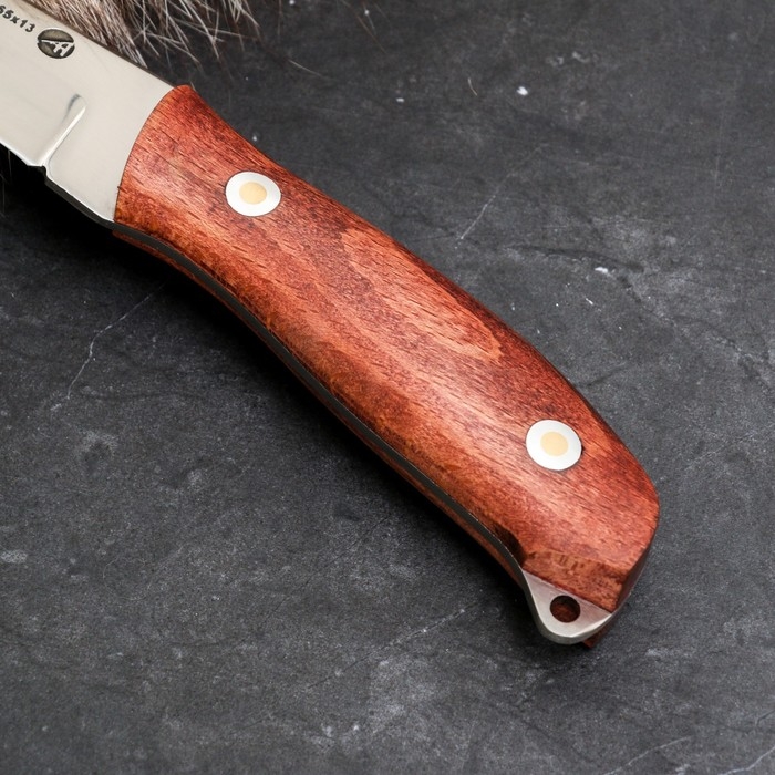 Нож кавказский Нож кавказский "Грибник" с ножнами, сталь - 65х13, рукоять - бук