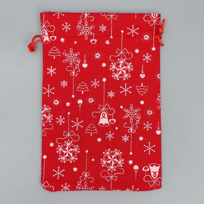 Мешочек подарочный холща «Яркий Новый Год», 16 х 24 см +/- 1.5 см, Новый год