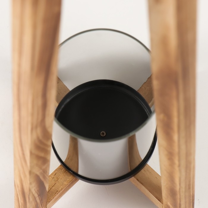 Подсвечник дерево на 1 свечу Подсвечник дерево на 1 свечу "Фонарь - Латерн" d=9 см 20,5х20,5х53 см