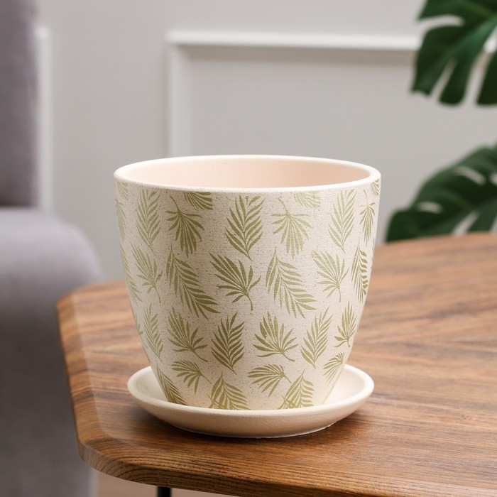 Горшок цветочный Горшок цветочный "Пальма" золото крокус №2 1,4 л