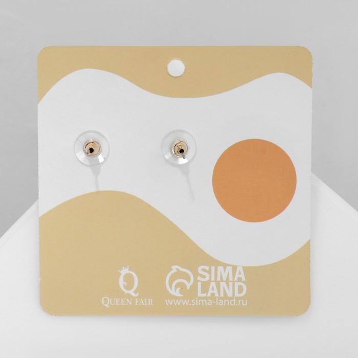 Серьги эмаль «Что было раньше» курица и яйцо, цветные в золоте Серьги эмаль «Что было раньше» курица и яйцо, цветные в золоте