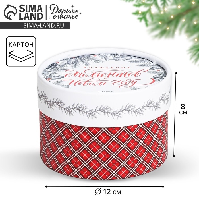 Коробка подарочная «Волшебных Моментов в Новом году», 12 х 8 см, Новый год Коробка подарочная «Волшебных Моментов в Новом году», 12 х 8 см, Новый год