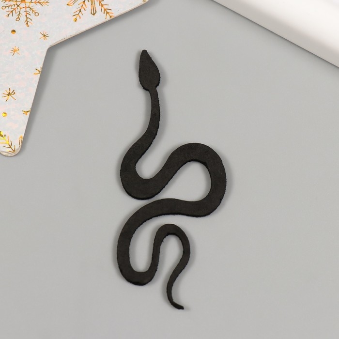 Новогодний декор Новогодний декор "Чёрная змея" фоамиран, 7 см (Новогодний набор 6 шт)