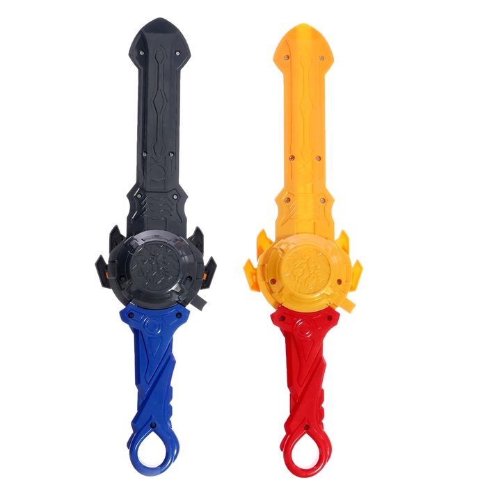 Набор волчков с мечом ULTRA SPIN «Сражение гладиаторов», 4 волчка, 2 устройства запуска, арена