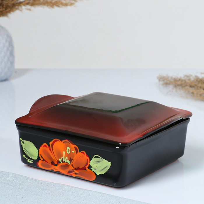 Набор для холодца  Набор для холодца "Квадро" 3х0,9л, мак на черном