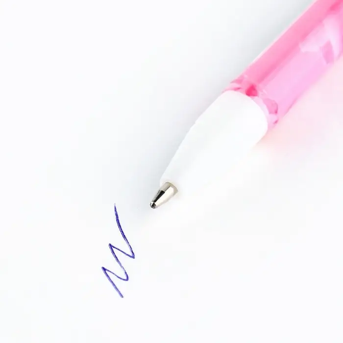 Ручка шариковая синяя паста 0.5 мм с колпачком «Ты прекрасна!» пластик