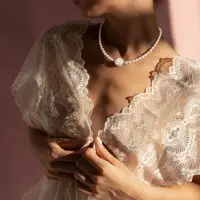 Колье из бусин &laquo;Жемчуг барокко&raquo;, L=40 см, белое в серебре