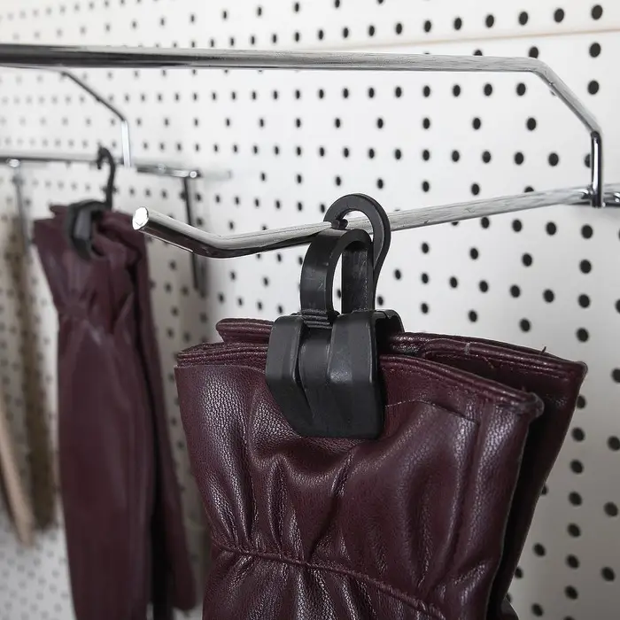 Крючок - вешалка с прищепкой, 50 шт. 3×5.5×1.7 см, чёрный