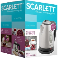 Чайник SCARLETT SC-EK21S88, сталь, 2200Вт, 1.8л