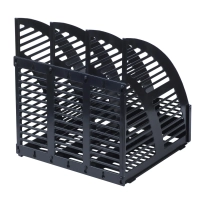 Лоток вертикальный 240мм 3 отделения сборный черный