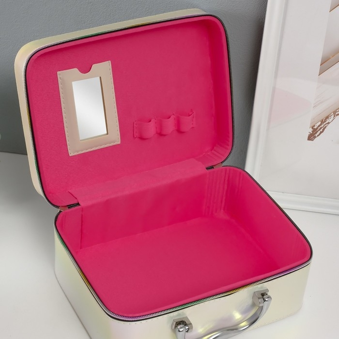 Шкатулка кожзам с зеркалом Шкатулка кожзам с зеркалом "Плетение" бежевая н-р 3 шт 19,4х12,5х8 22х16х9 11,5х24,5х18,5 см