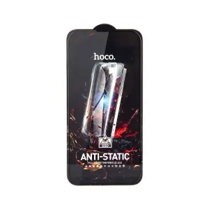 Защитное стекло для iPhone 14 Pro Full Screen HD Anti-Static G10 Hoco Black без упаковки
