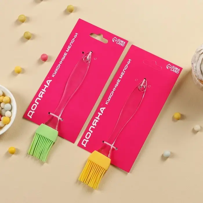 Кисть Доляна «Лёд», силикон, 16,5×3×0,9 см, цвет МИКС Кисть Доляна «Лёд», силикон, 16,5×3×0,9 см, цвет МИКС