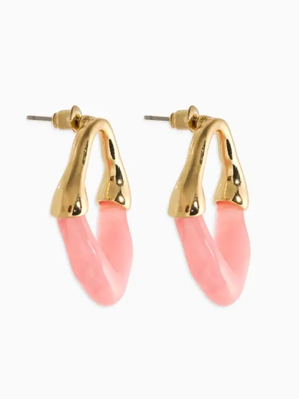 Серьги акрил &laquo;Сталактиты&raquo;, розовые в золоте