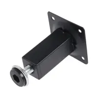 Опора квадратная OKV001BL ТУНДРА, d=25&times;25 мм, H=80 мм, чёрная
