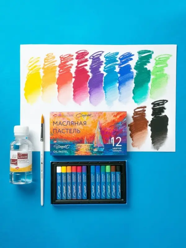 Пастель масляная 12цв ЗХК "Сонет" 10/69 круглая 70412967