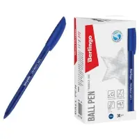 Ручка шариковая Berlingo. Triangle 100T, синий стержень, игольчатый узел 0.7 мм, треугольный корпус