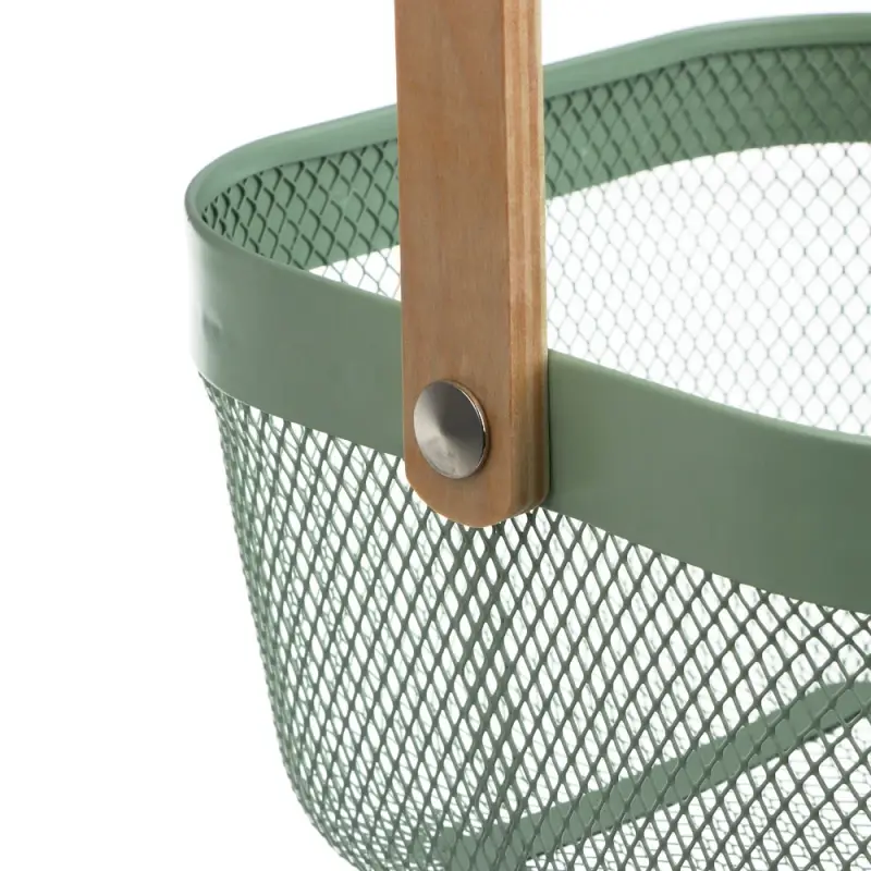 Корзинка тм VETTA Ботаника, 23х16,5х12,5см, металл, деревянная ручка, 2 цвета
