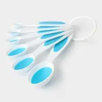 Набор мерных ложек Доляна &laquo;Тепло&raquo;, 6 шт.: 0.62/1.25/2.5/5/7.4/15 мл, красный, белый