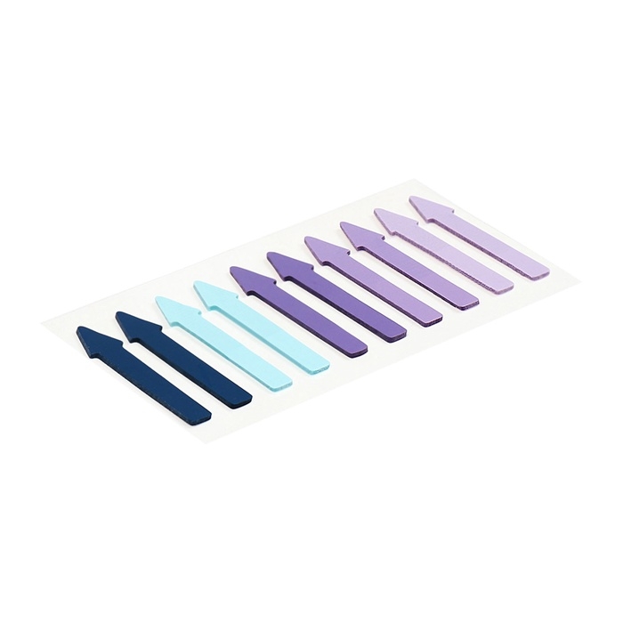 Блок-закладки с липким краем пластик Стрелки 20л х 10 цветов син/фиолет, 5 х 41мм CALLIGRATA   10532 Блок-закладки с липким краем пластик Стрелки 20л х 10 цветов син/фиолет, 5 х 41мм CALLIGRATA   10532