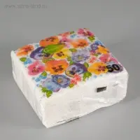 Салфетки бумажные «Гармония цвета. Анютины глазки», 50 шт.