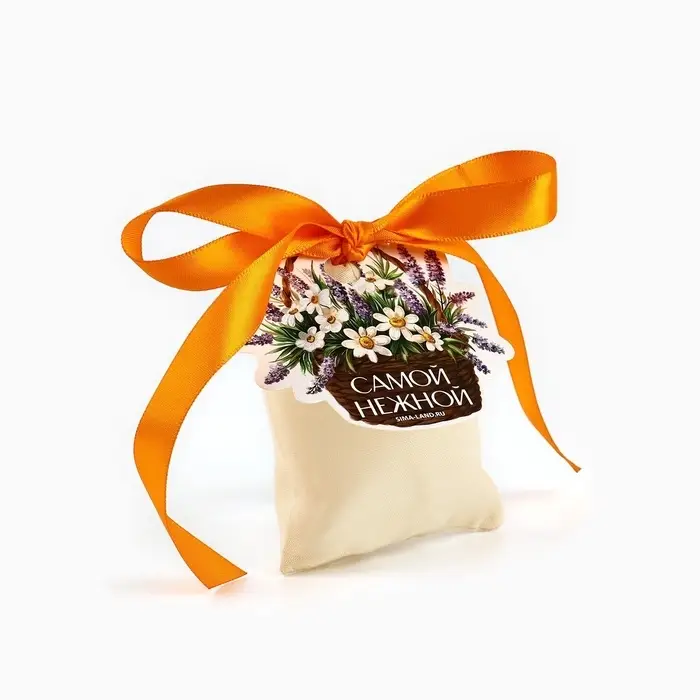 Мешочек подарочный из хлопка «Самой нежной», 7 х 9 см +/- 1.5 см Мешочек подарочный из хлопка «Самой нежной», 7 х 9 см +/- 1.5 см