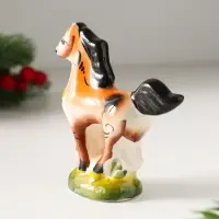 Сувенир Мустанг, 8х8,5х3 см, гжель, цвет