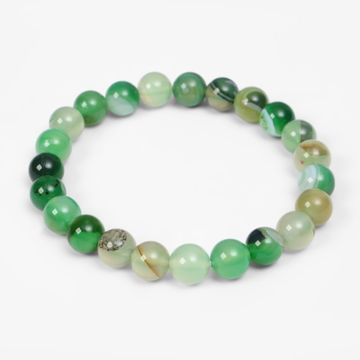 Браслет шар №8 «Агат зелёный», d=6 см Браслет шар №8 «Агат зелёный», d=6 см