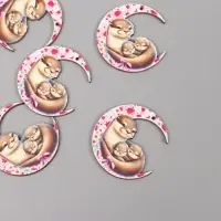 Декор для творчества дерево "Семья выдр" 3,7х3,6х0,3 см Декор для творчества дерево "Семья выдр" 3,7х3,6х0,3 см