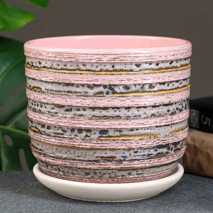 Горшок цветочный Горшок цветочный "Кукушка" розовый, 1,73 л