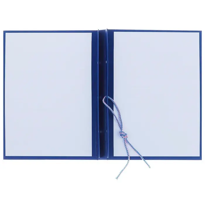 Папка &laquo;Выпускная квалификационная работа&raquo; бумвинил, гребешки/сутаж, без бумаги, синяя (вместимость до 150 листов)