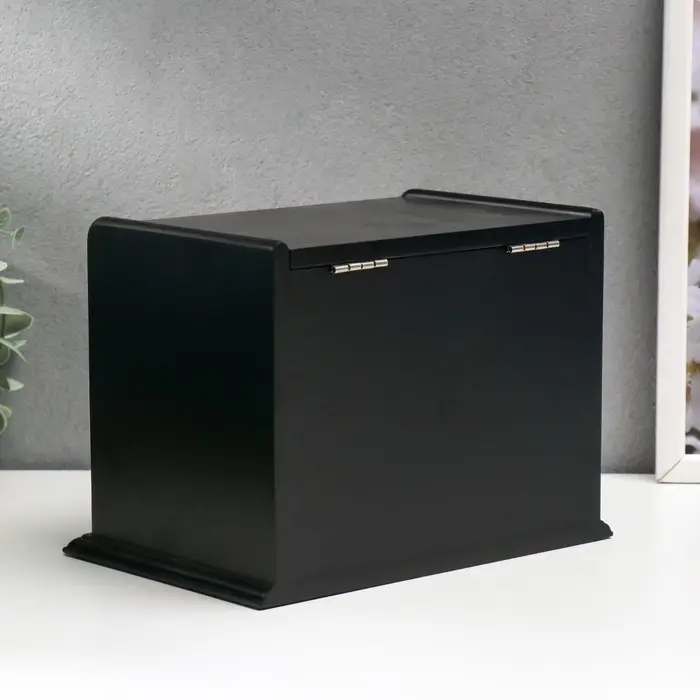 Шкатулка для украшений &laquo;Комод с 2 ящиками&raquo;, дерево, чёрный, 21.5&times;14.5&times;16 см