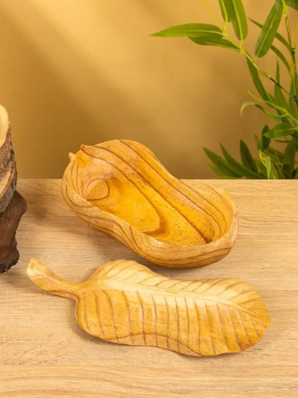 Конфетница Конфетница "Лист" дерево Джампинис 26х13х8 см