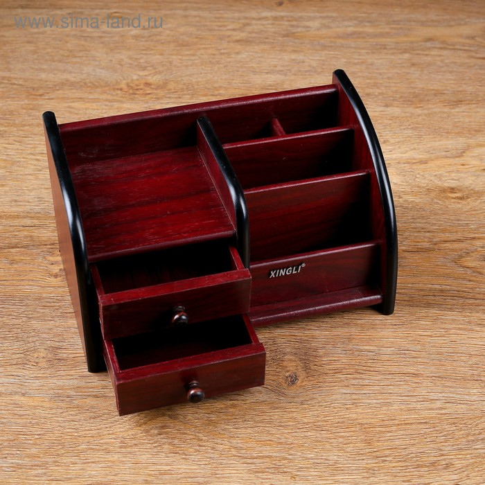 Органайзер 5 секций, 2 выдв ящика, 24*14*13см Органайзер 5 секций, 2 выдв ящика, 24*14*13см