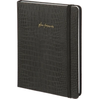 Ежедневник недатированный черный, рептилия, А5 136 л., ATTACHE