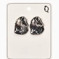 Серьги металл «Мятые», цвет серебро Серьги металл «Мятые», цвет серебро