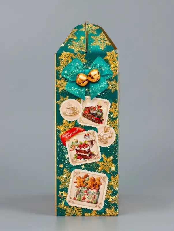 Подарочная коробка новогодняя Вкус детства 17 х 7 х 25,5 см Подарочная коробка новогодняя Вкус детства 17 х 7 х 25,5 см