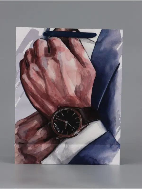 Пакет подарочный вертикальный &laquo;Бизнесмен&raquo;, 18&times;23&times;10 см