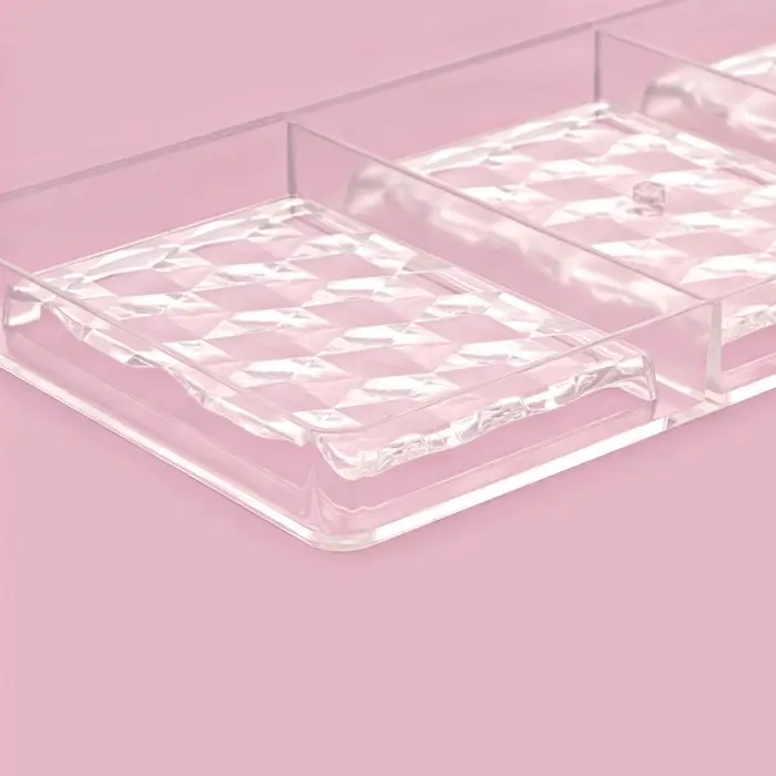 Форма для шоколада KONFINETTA &laquo;Плитка шоколада&raquo;, 33&times;16.5&times;2.5 см, 3 ячейки 7.5&times;11.3 см, пластик, прозрачная