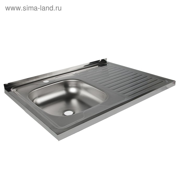 Мойка кухонная  Мойка кухонная "Владикс", накладная, без сифона, 80х60 см, левая, нержавеющая сталь 0.4 мм