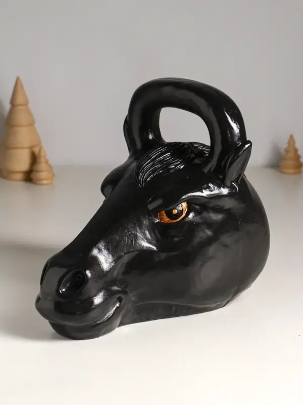 Копилка Копилка "Гиря конь" 20.5×25 см, чёрный
