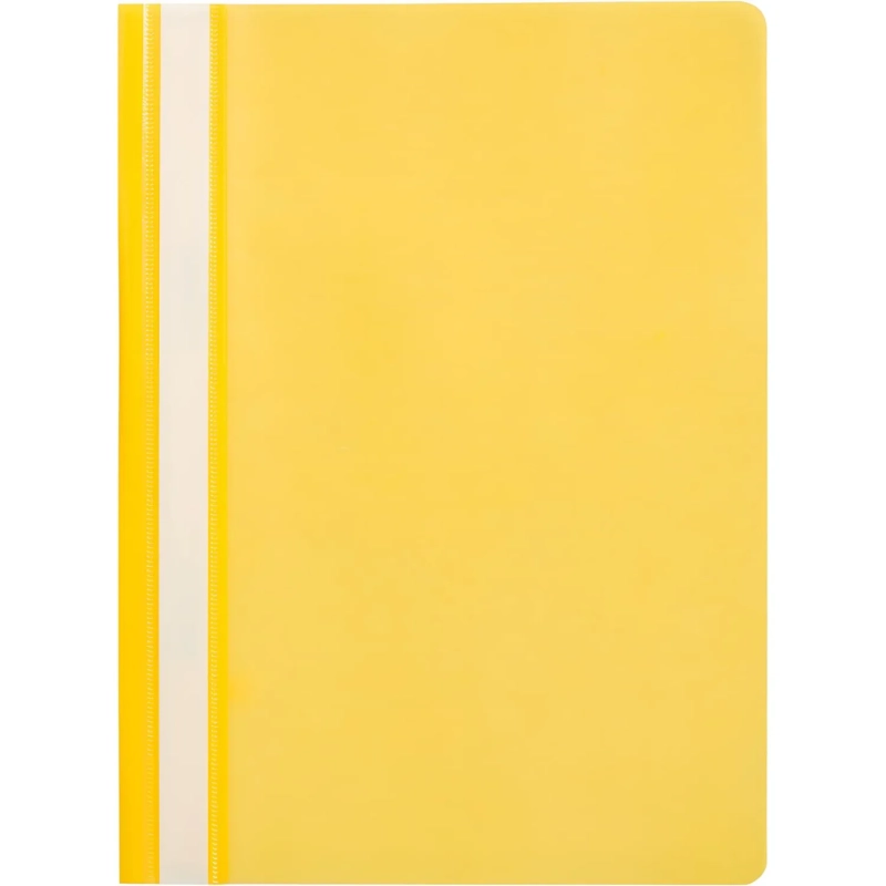 Скоросшиватель пластиковый A4  (100/110) жел 10шт/уп Россия