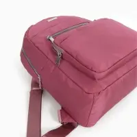 Рюкзак городской, с косметичкой, 5 карманов, бордовый