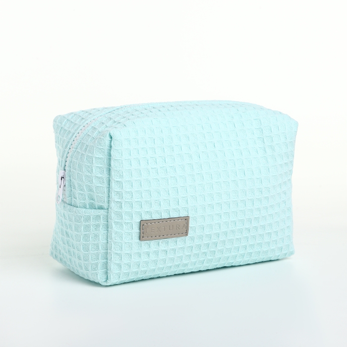 Косметичка на молнии TEXTURA, цвет бирюзовый Косметичка на молнии TEXTURA, цвет бирюзовый