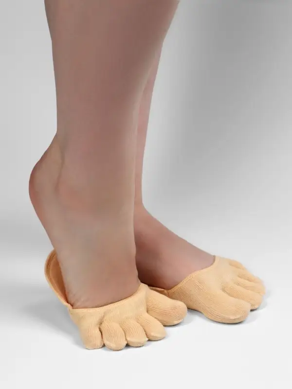 Полустельки с закрытыми пальцами, 12 см, пара, бежевые