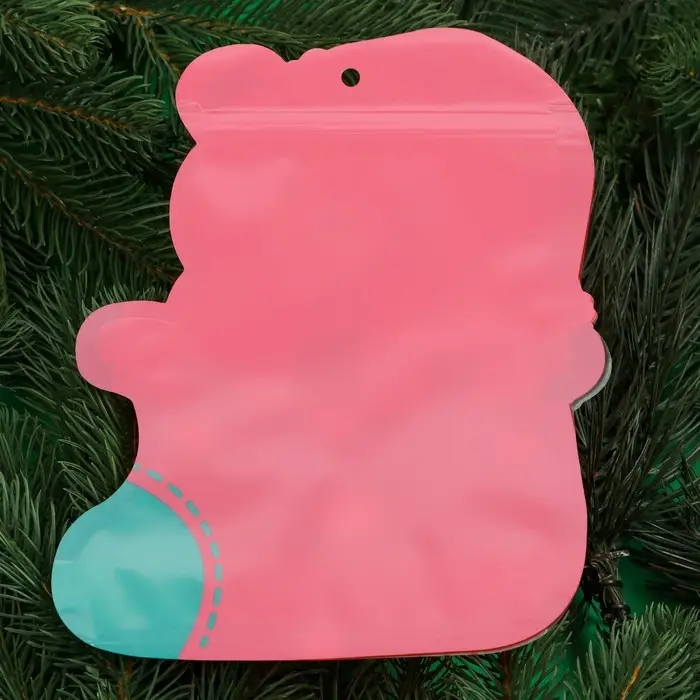 Пакет подарочный новогодний, фигурный «Мишка с колпаком», с zip - lock застежкой, 21×15.5 см Пакет подарочный новогодний, фигурный «Мишка с колпаком», с zip - lock застежкой, 21×15.5 см