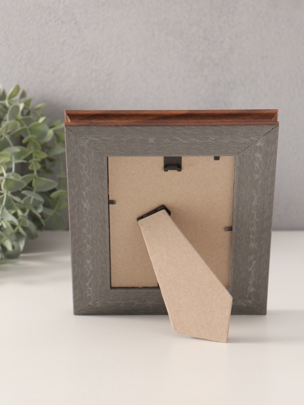 Фоторамка пластик "Любава" 10х15 см, 4020-7407/4 белый с коричневым